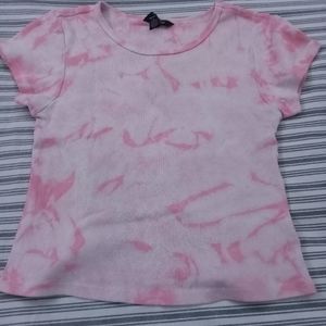 Pink marble crop top